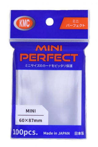 KMC Mini Perfect Size Sleeve Top Loader 100 Pack (87mm x 60mm) - Clear