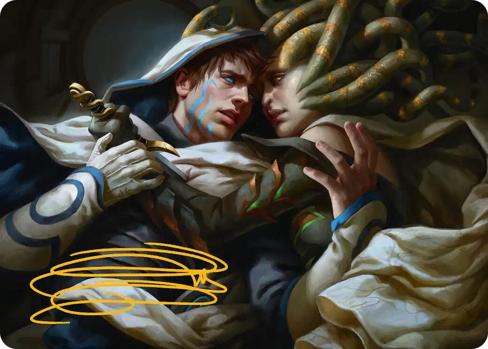 Vraska's Final Mercy Art Card (Gold-Stamped Signature) [Reality Fracture Art Series]
