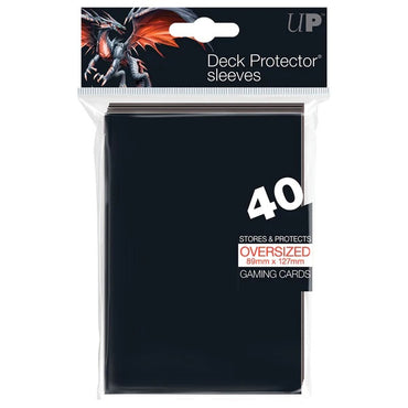 Ultra Pro Oversized Top Loading Deck Protector Sleeves 40ct - Black
