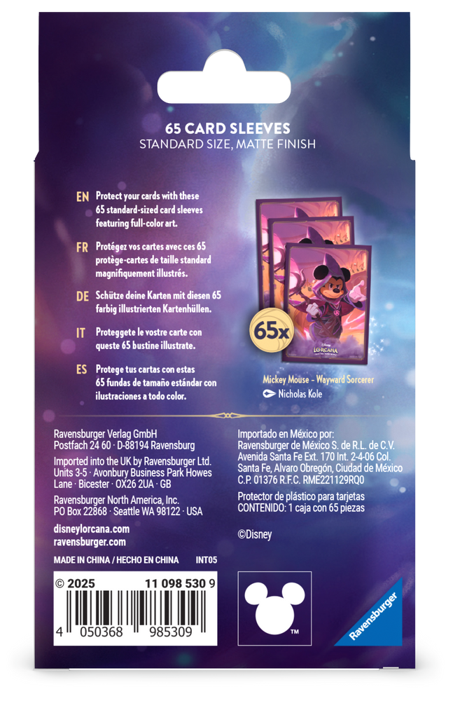Disney Lorcana Reign of Jafar Sleeves: Mickey