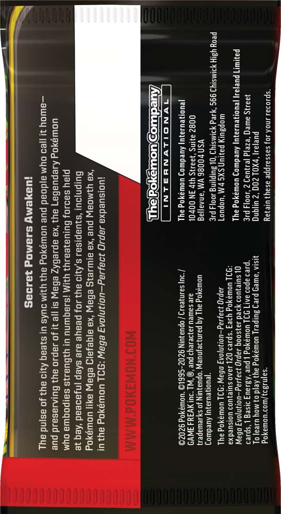 Pokemon TCG Perfect Order Booster Pack