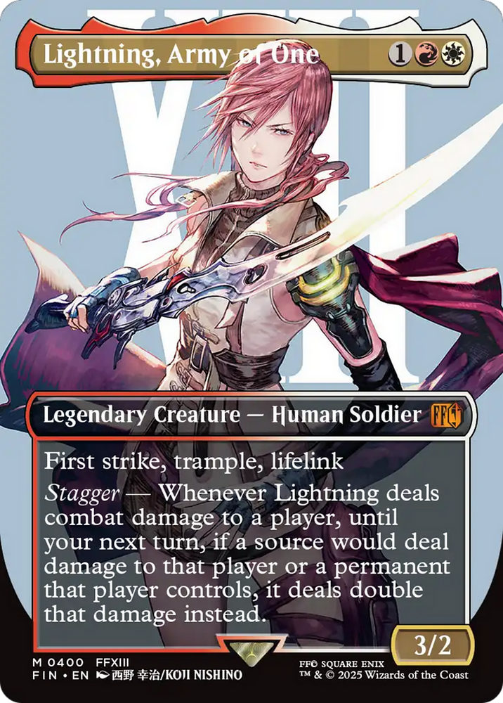 Lightning, Army of One (Borderless) (0400) [FINAL FANTASY]