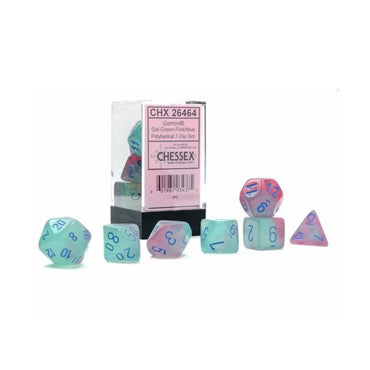 CHX26464 Gemini Gel Green-Pink/blue Polyhedral Dice