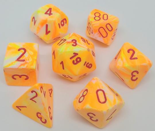 CHX27453 Festive Polyhedral Sunburst/Red 7-Die Set