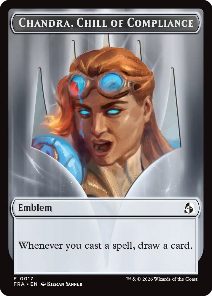 Chandra, Chill of Compliance // Chandra, Torch of Defiance Double-Sided Token [Reality Fracture Tokens]