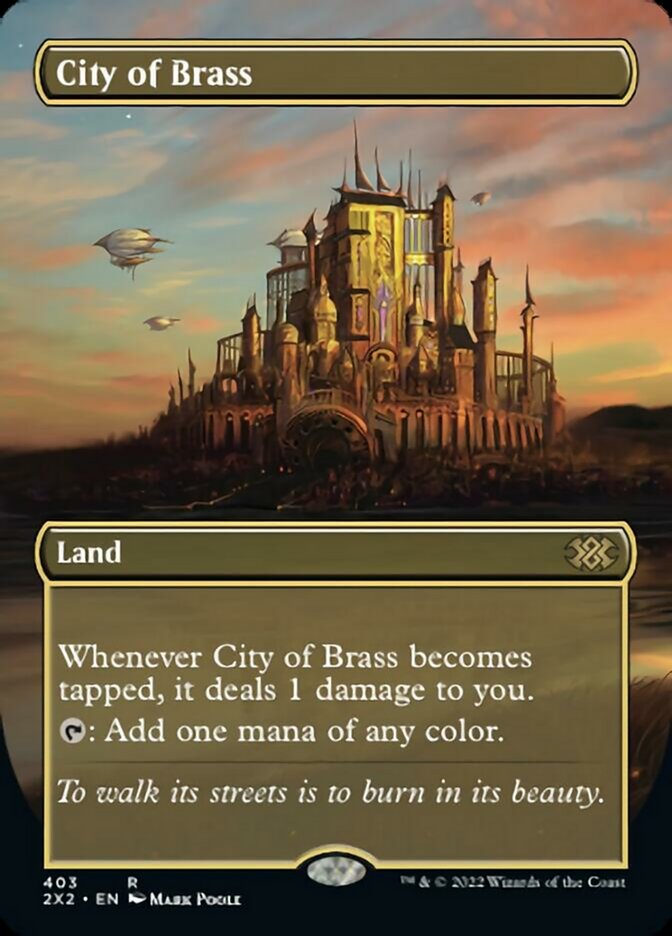 city of brass mtg final fantasy (Borderless Alternate Art) [Double Masters 2022] Add one mana of How to Play Disney Character:Scrooge Special Collection