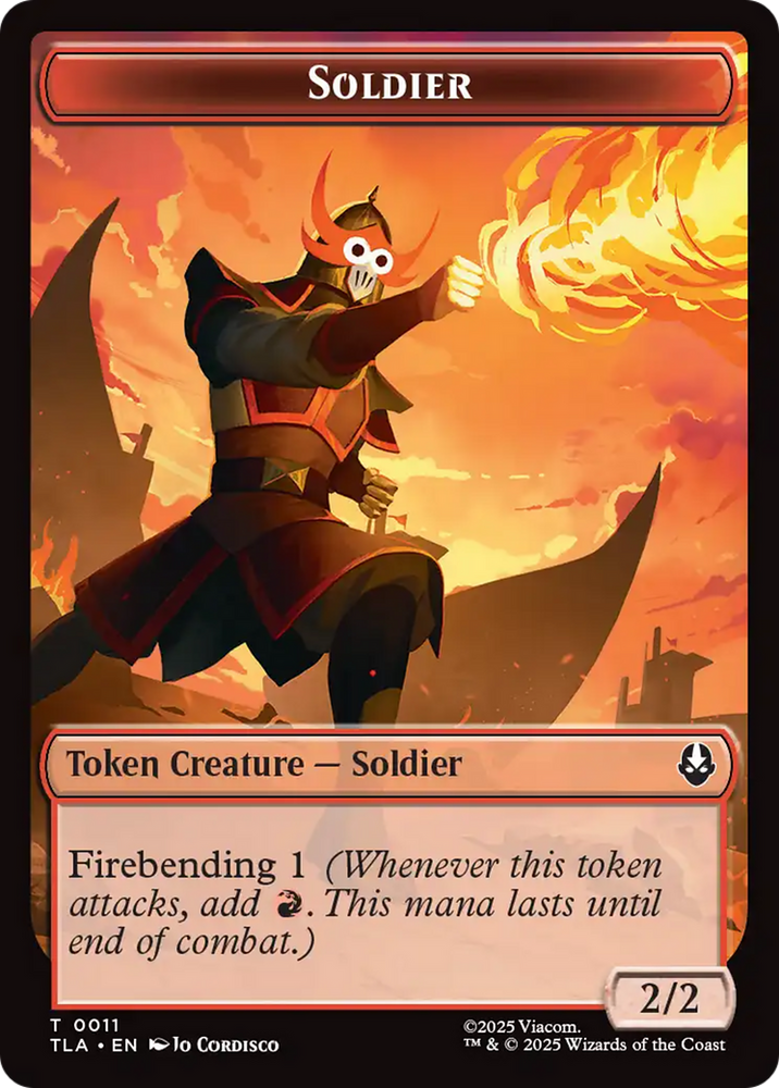 Ally (0005) // Soldier (0002) Double-Sided Token [Avatar: The Last Airbender Tokens]
