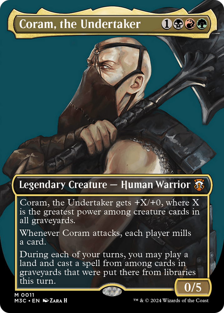 Coram, the Undertaker (Borderless) [Modern Horizons 3 Commander]