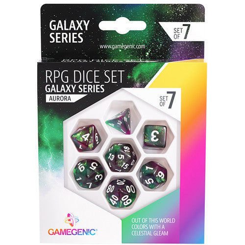 Gamegenic Galaxy Series - Aurora - RPG Dice Set