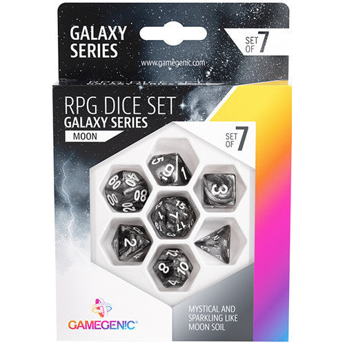 Gamegenic Galaxy Series - Moon - RPG Dice Set