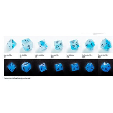 Gamegenic Glow Series - Icy Crumbs - RPG Dice Set (7 pcs)