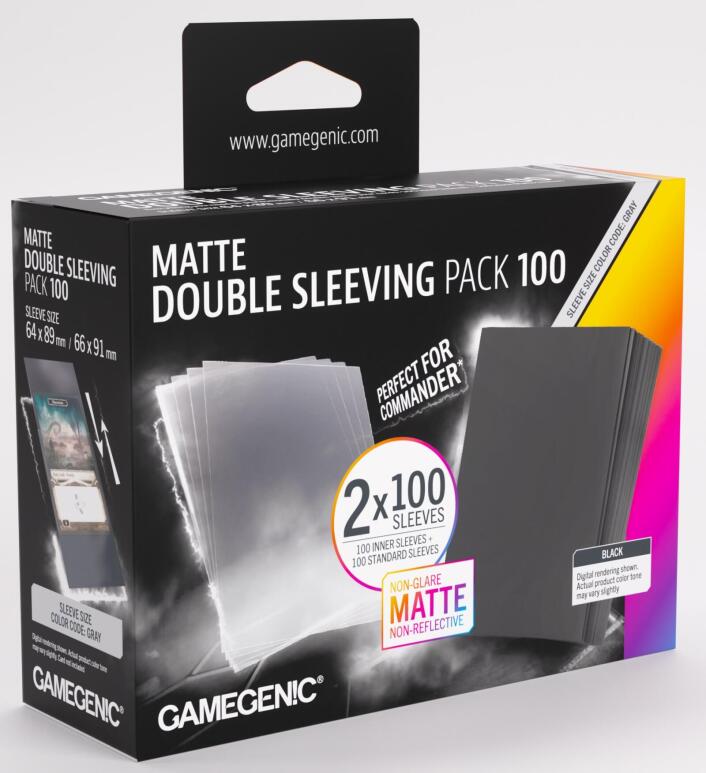 Gamegenic Standard Size Matte Double Sleeving Pack 100ct