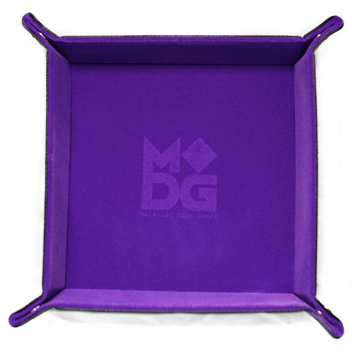 MDG Velvet Folding Dice Tray - Purple