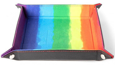 MDG Velvet Folding Dice Tray - Watercolour Rainbox