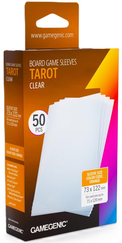 Gamegenic Board Game Card Sleeves - Tarot-Size Clear 73mm x 122mm 50ct