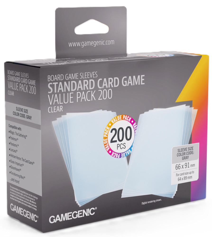 Gamegenic Prime Sleeves - Standard Card Game-Size Value Pack 200ct