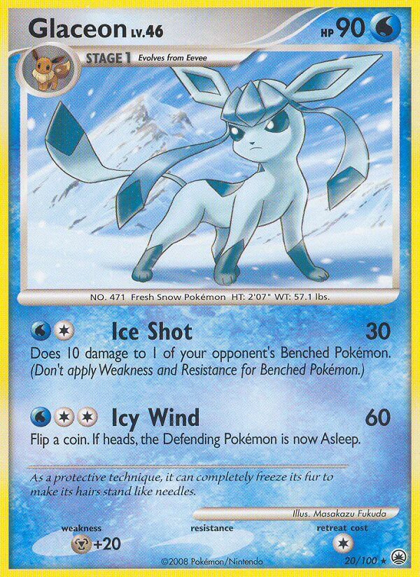 Glaceon (20/100) (Theme Deck Exclusive) [Diamond & Pearl: Majestic Dawn]