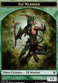 Elf Warrior // Zombie Double-sided Token [Commander 2016 Tokens]