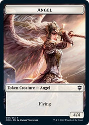 Angel // Salamander Warrior Double-sided Token [Commander Legends]