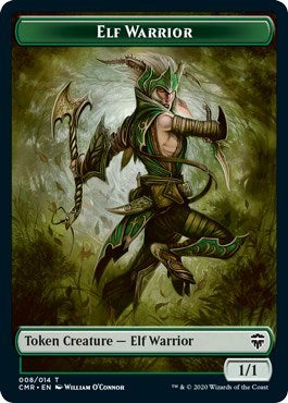 Elf Warrior // Zombie Double-sided Token [Commander Legends]
