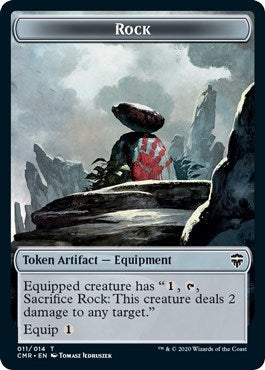 Rock // Treasure Double-sided Token [Commander Legends]