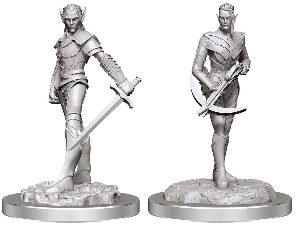 D&D Nolzurs Marvelous Unpainted Miniatures Drow Fighters