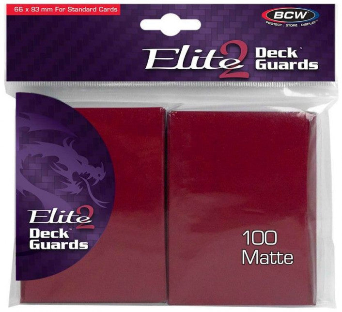BCW Deck Protectors Standard Elite2 Matte (100 Sleeves Per Pack)