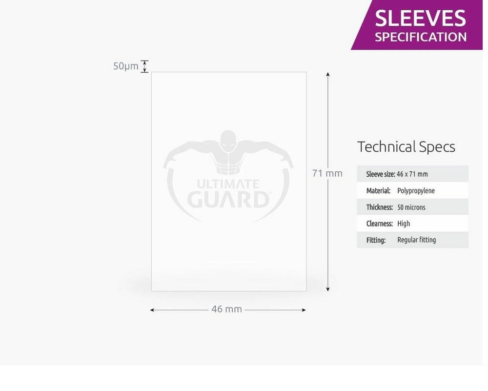 Mini European 46mm x 71mm 50ct Premium Soft Sleeves