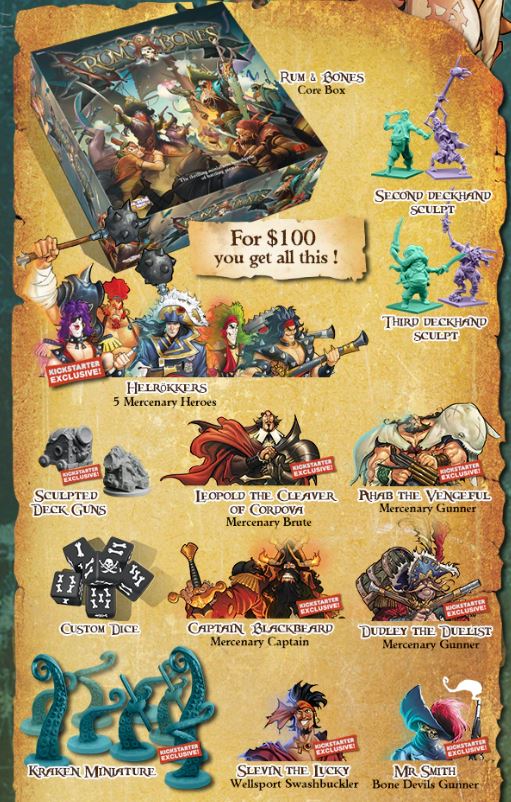 Rum & Bones + Rum & Bones Second Tide Kickstarter Editions + Add-Ons