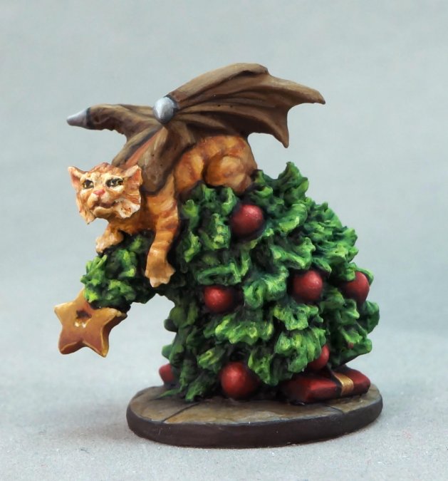 Cat Dragon in Tree - Unpainted