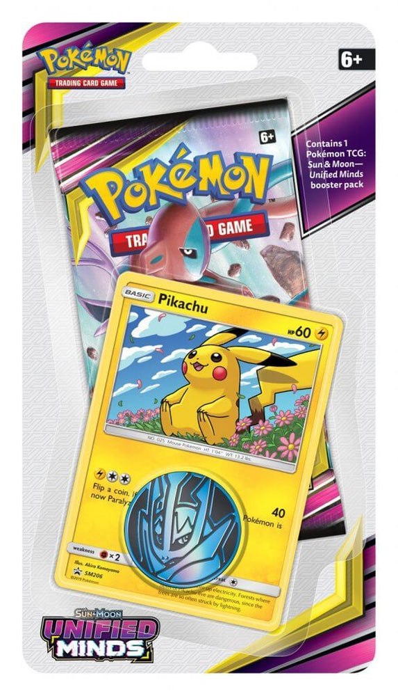 POKÉMON TCG Unified Minds Checklane Blister Pikachu
