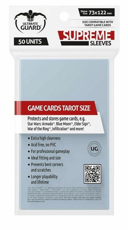 Ultimate Guard Tarot Cards 73 x 112mm 50ct Supreme Sleeves