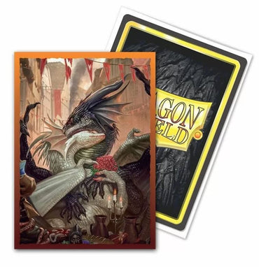 Dragon Shield Brushed Art Sleeves 100ct - Valentine Dragons 2021