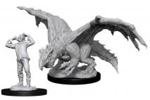 D&D Nolzur's Marvelous Miniatures: Green Dragon Wyrmling & Elf