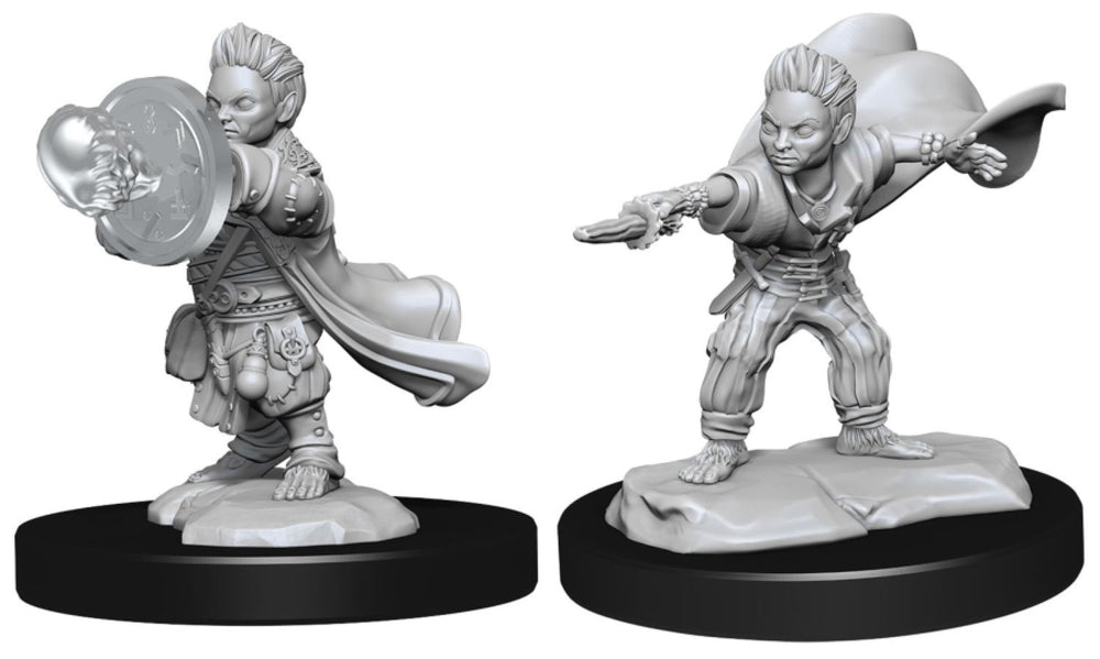 Pathfinder Deepcuts Unpainted Miniatures Halfling Wizard Male
