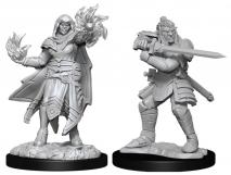 D&D Nolzurs Marvelous Unpainted Miniatures Hobgoblin Fighter Male & Hobgoblin Wizard Female