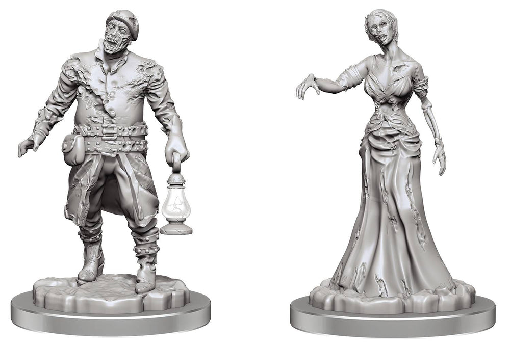 Wizkids Deep Cuts Unpainted Miniatures Zombies
