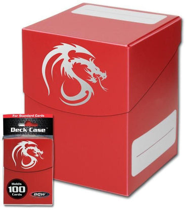 BCW Deck Case Box Large Red (Holds 100 cards)