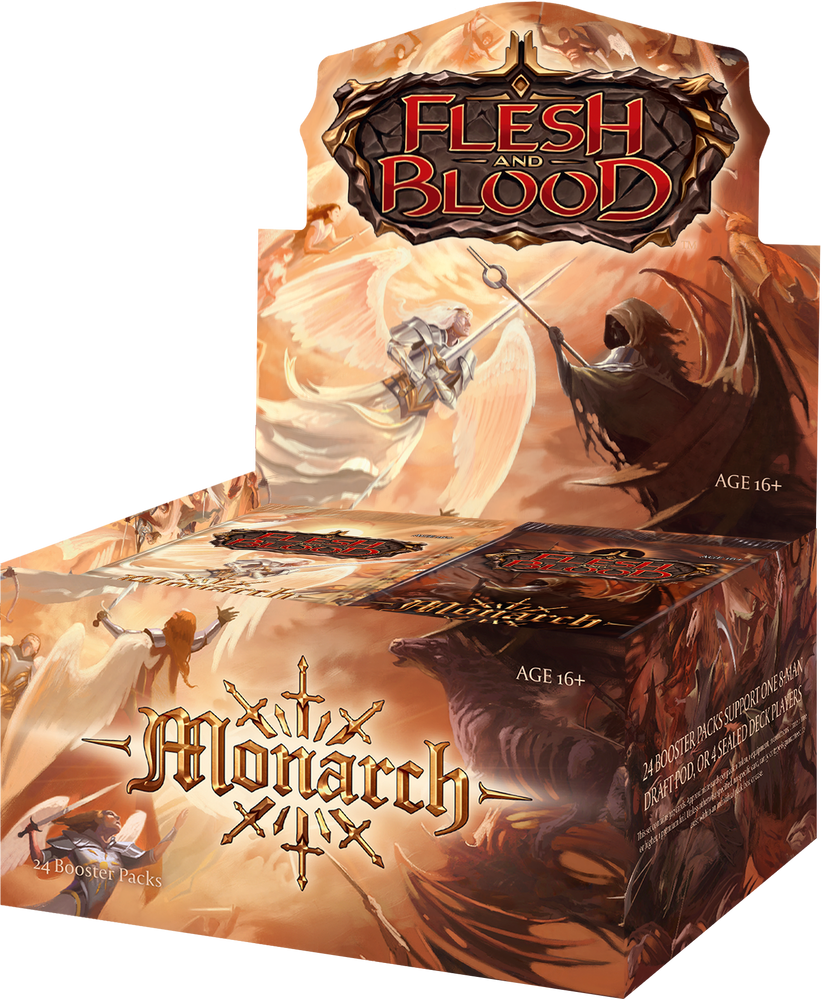 Flesh and Blood Monarch First Edition Booster Box (Shrink wrap tearing on one side)