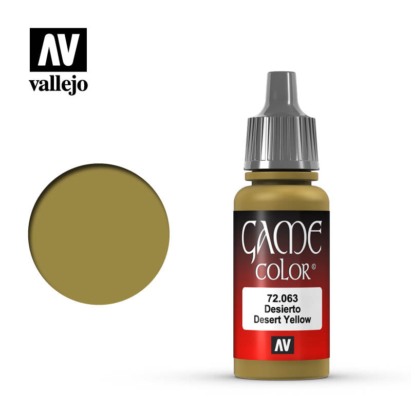 Vallejo 72063 Game Colour Desert Yellow 17 ml Acrylic Paint