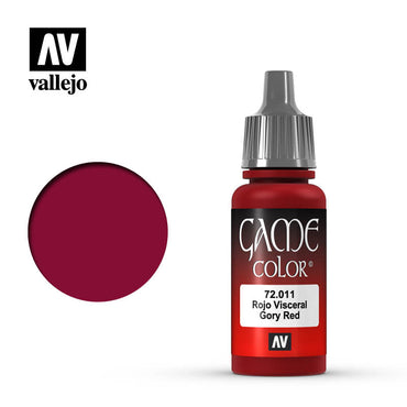 Vallejo 72011 Game Colour Gory Red 17 ml Acrylic Paint
