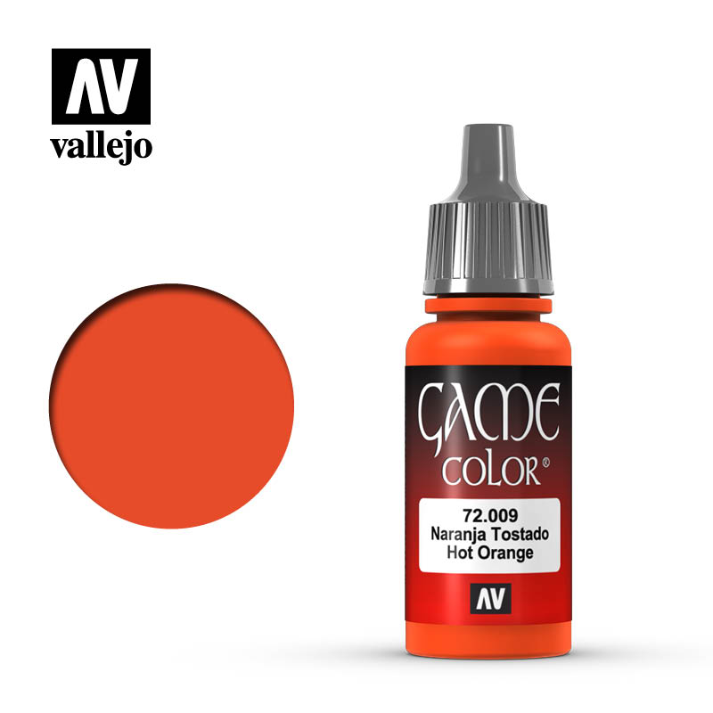 Vallejo 72009 Game Colour Hot Orange 17 ml Acrylic Paint