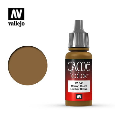 Vallejo 72040 Game Colour Leather Brown 17 ml Acrylic Paint