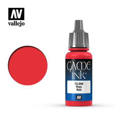 Vallejo 72086 Game Colour Ink Red 17 ml Acrylic Paint