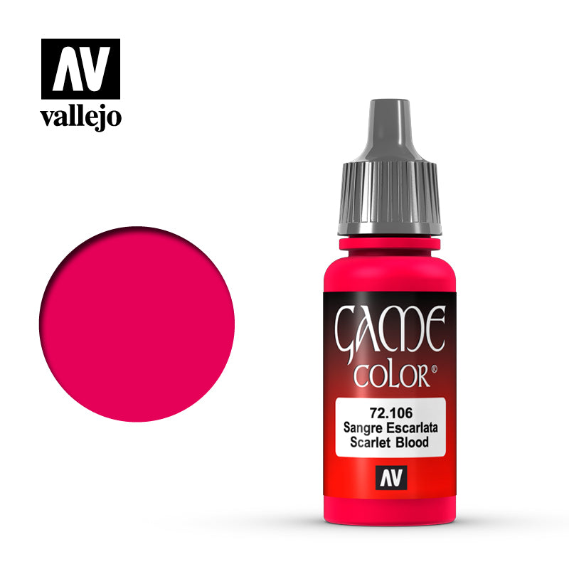 Vallejo 72106 Game Colour Scarlett Blood 17 ml Acrylic Paint