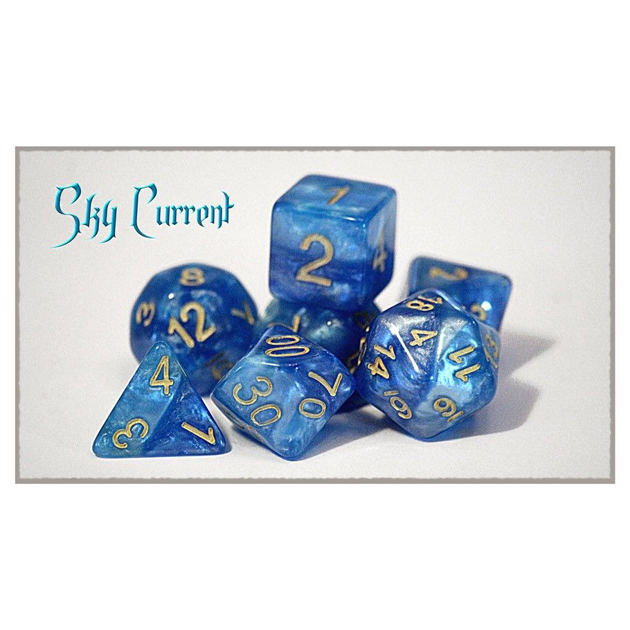 Halfsies Dice: Sky Current 7 Die Set