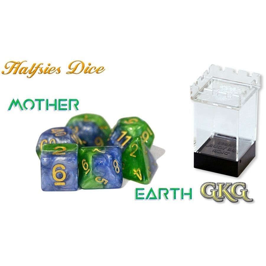 Halfsies Dice: Mother Earth 7 Die Set