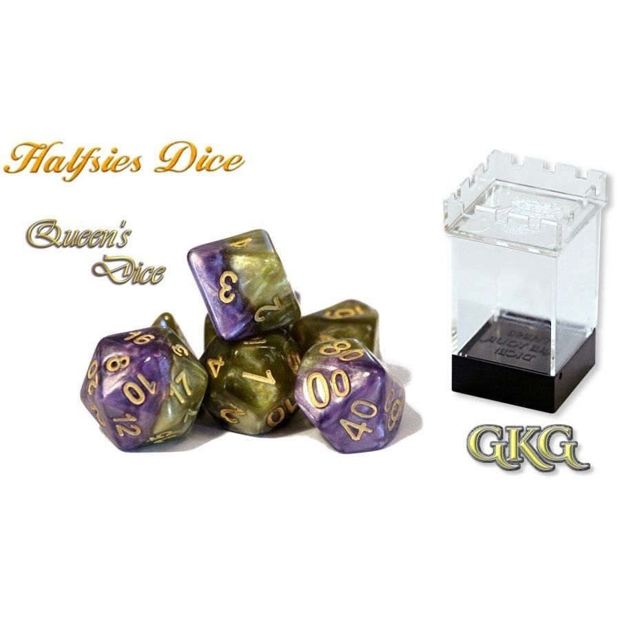 Halfsies Dice: Queen's Dice 7 Die Set