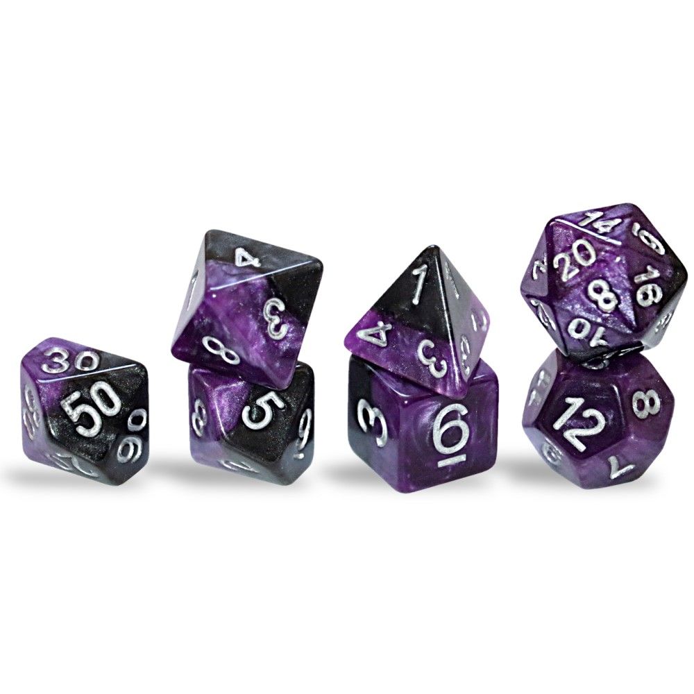 Halfsies Dice: Panther 7 Die Set