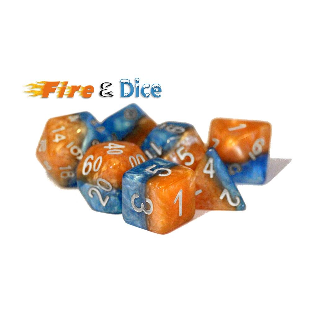 Halfsies Dice: Fire and Ice 7 Die Set
